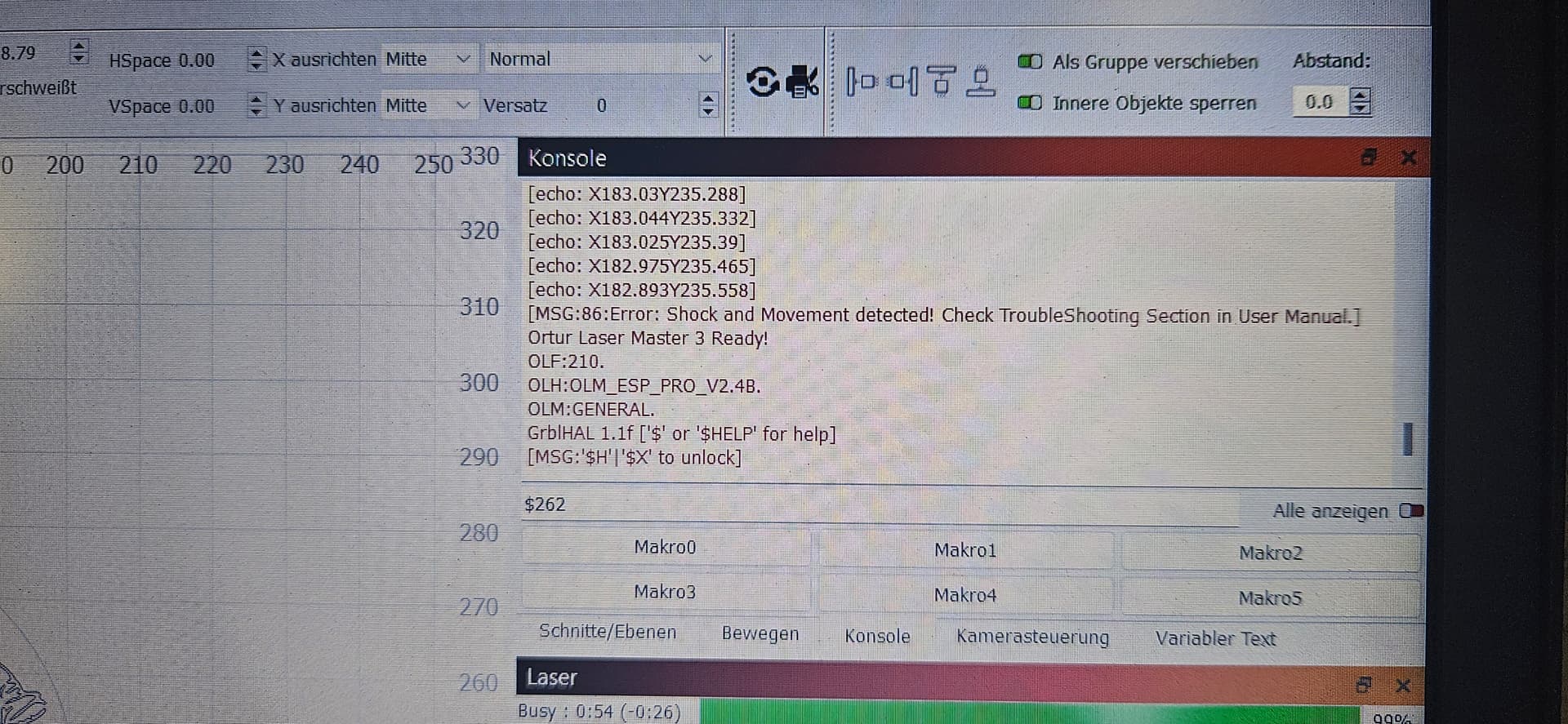 How can I switch off shock and movement detector - Ortur Lasers