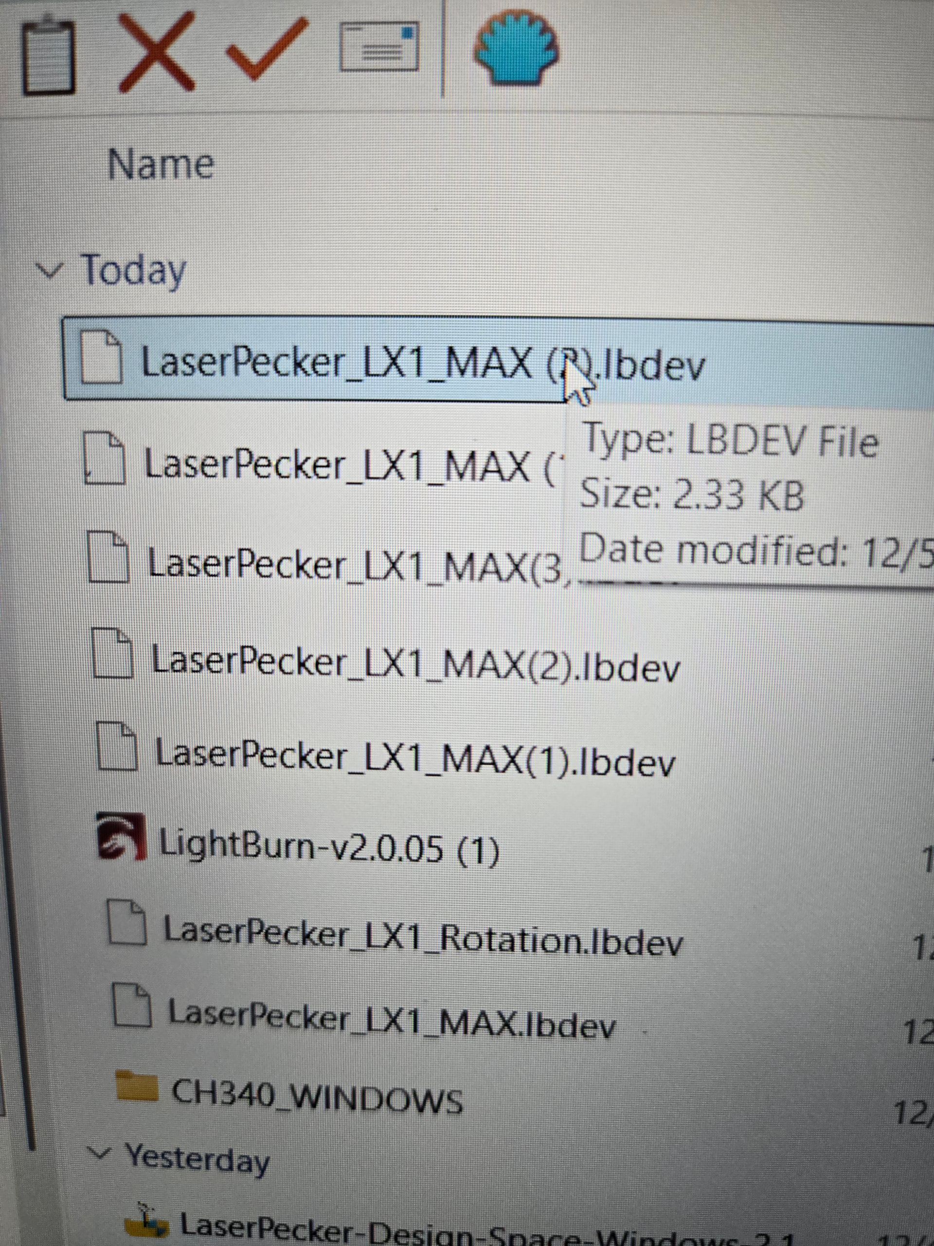 Cant find .lbdev file for laserpecker to work with lightburn