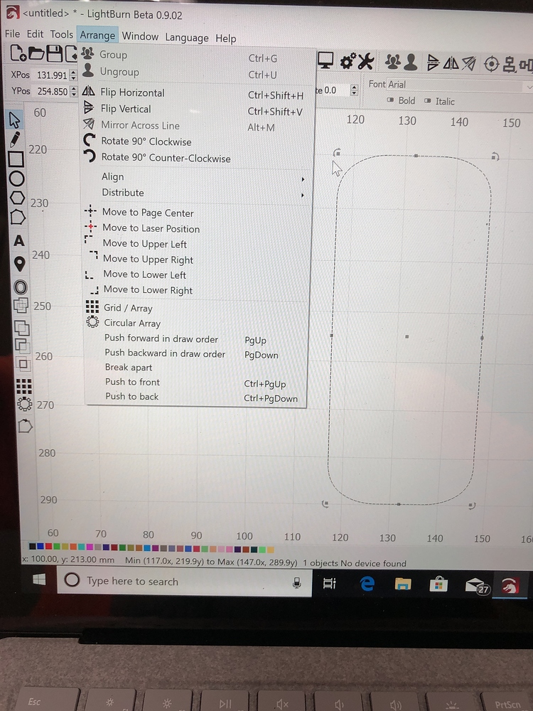 Can someone explain how to “Mirror across line” LightBurn Software
