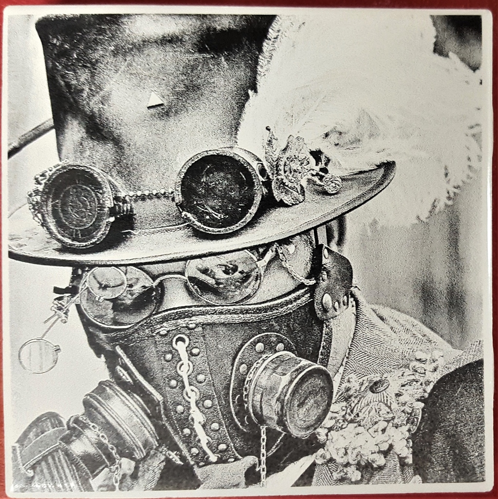 SteamPunk Covid Mask on tile Finished Creations LightBurn Software