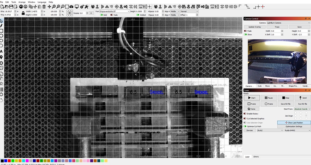 Large error in engrave placement with Grid Array - Cameras - LightBurn ...