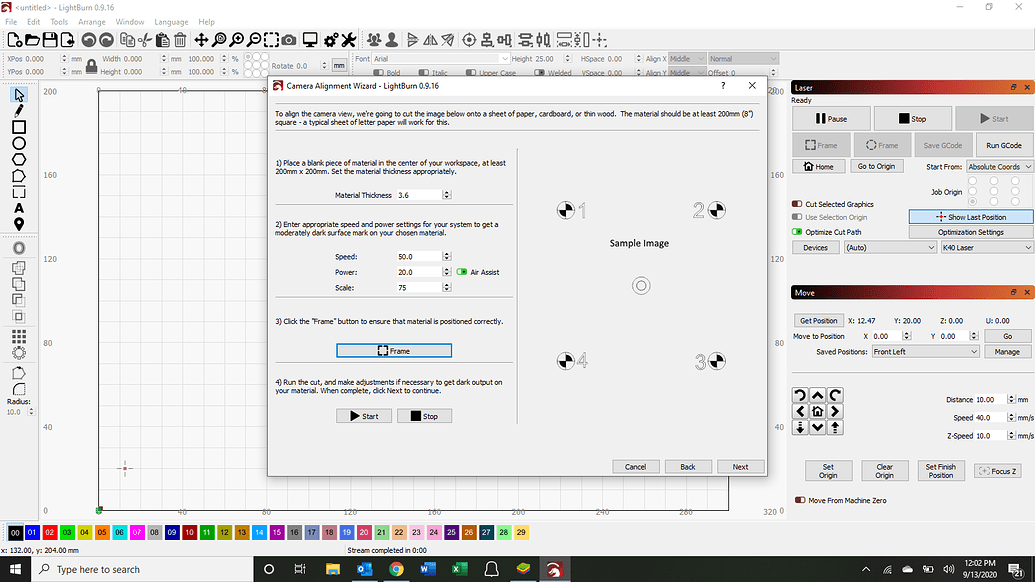 Lightburn Camera Setup INVERSION and FLIP LightBurn Software