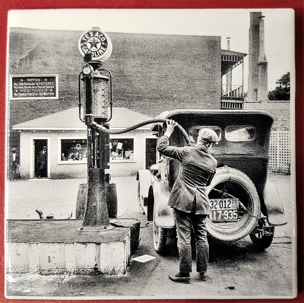 Gravity Fed Gas Pumps on Tile Finished Creations LightBurn Software