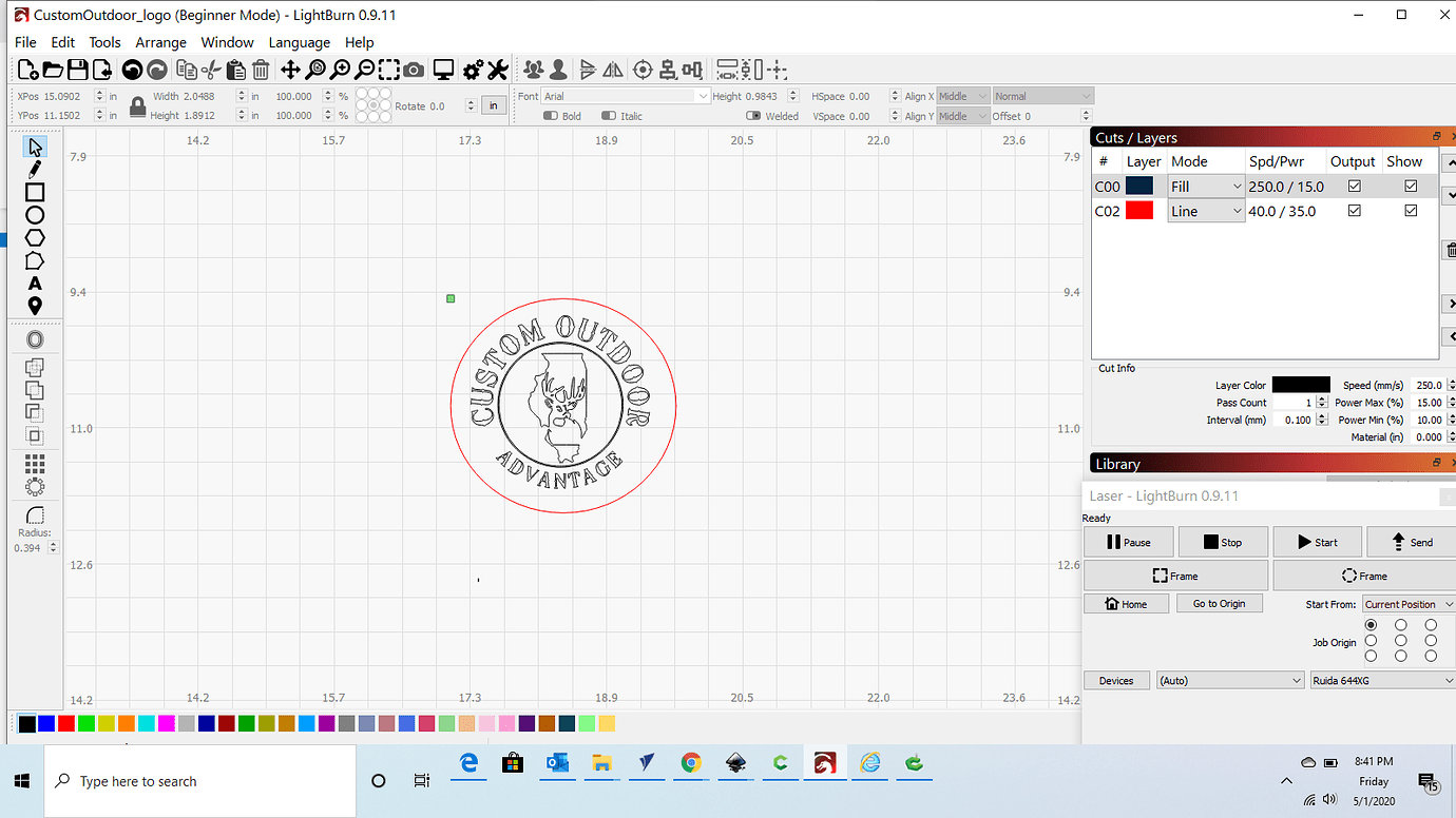 Making dashes in a round circle - LightBurn Software Questions ...