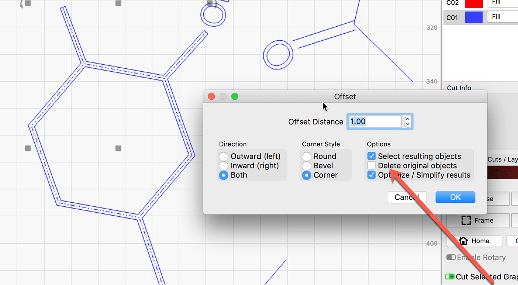 lightburn software line width