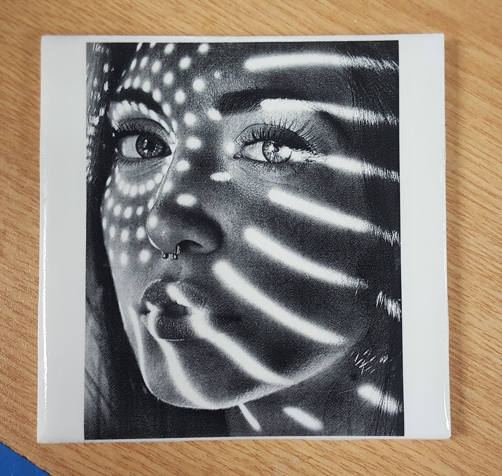 Norton White Tile Method..LightBurn jarvis Finished Creations