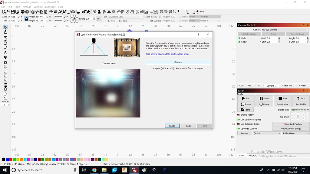Blurry camera. Worked great before I unplugged it Cameras LightBurn Software Forum