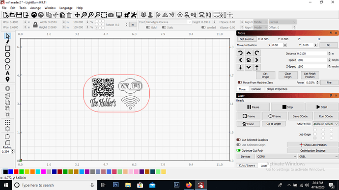 z step not working with lightburn software