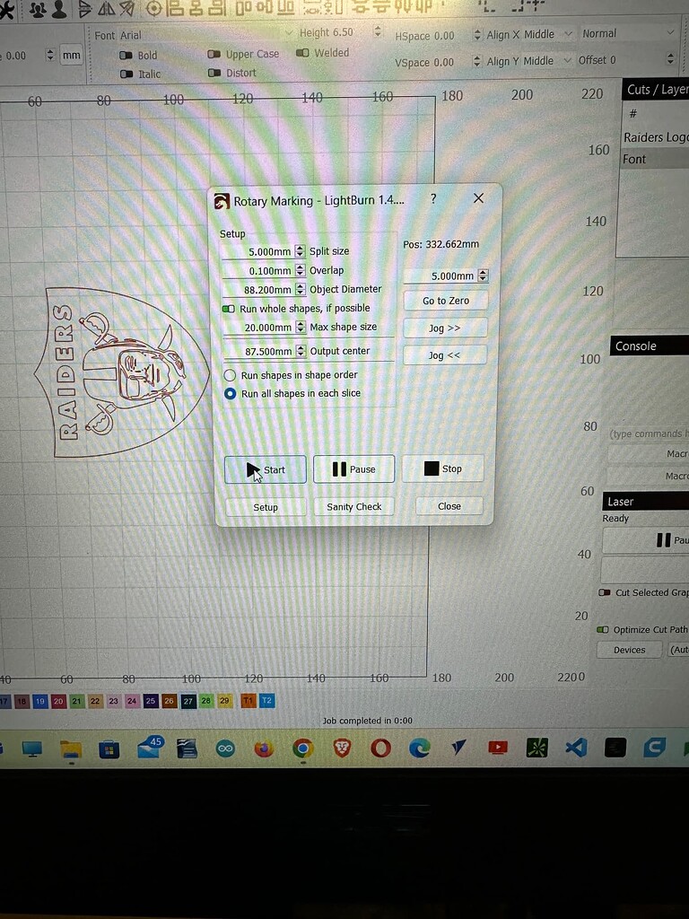 Rotary Tool Stuttering - LightBurn Software Questions - LightBurn