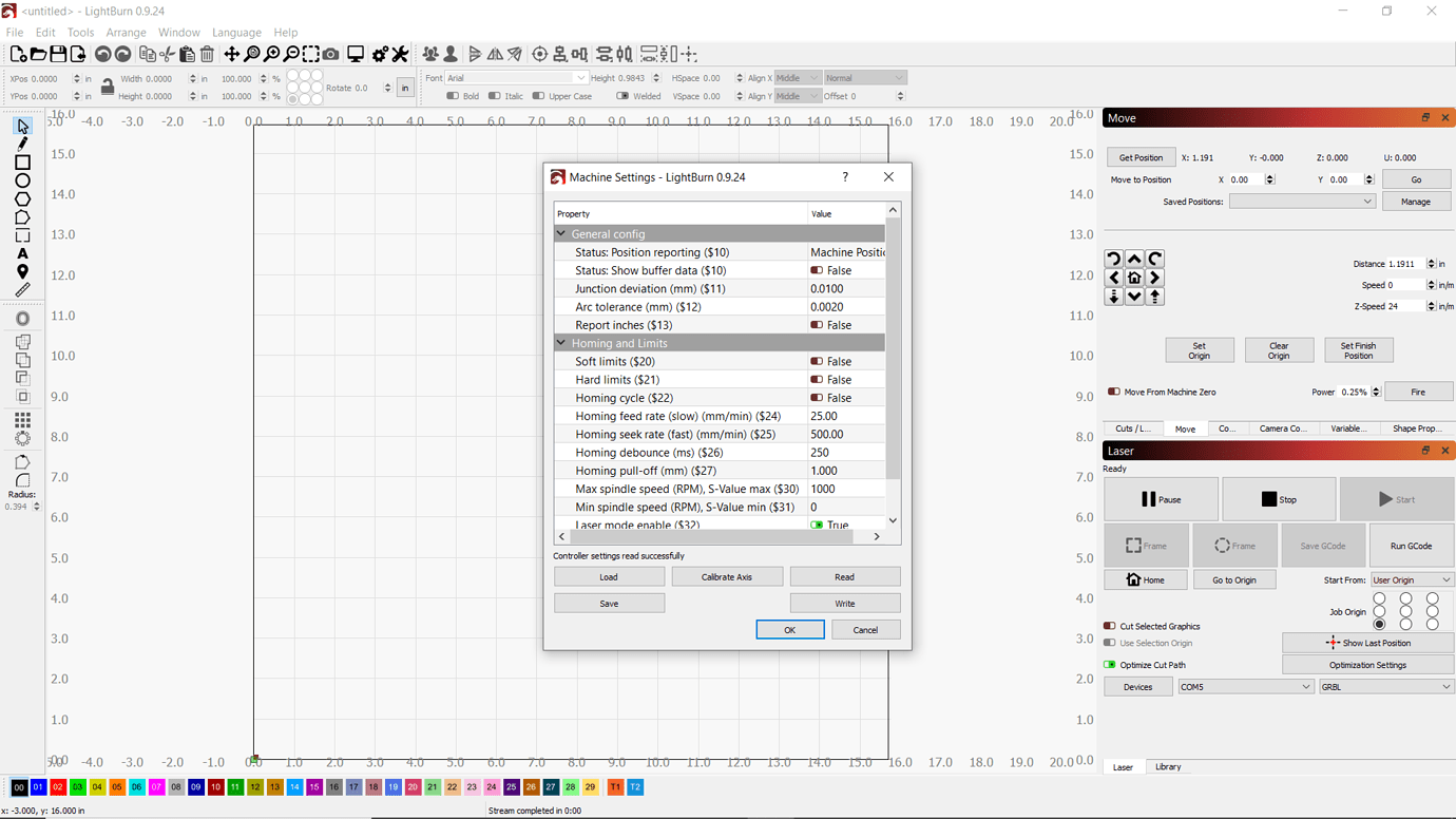 Laser is not burning for Fox Alien 4040 LE LightBurn Software