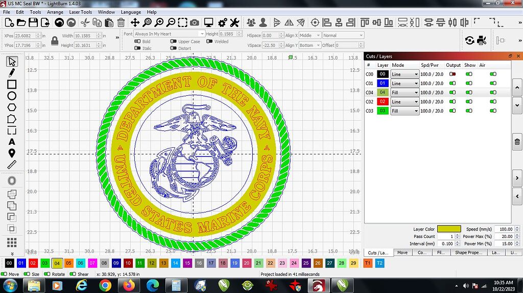 How to get inverse fill to follow outline without waste - Getting Started  With LightBurn - LightBurn Software Forum