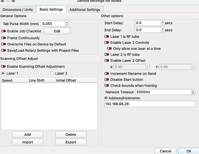 Device Settings