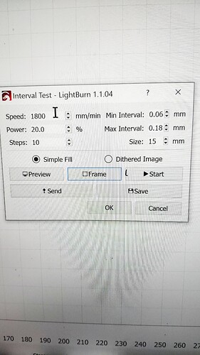 interval test settings