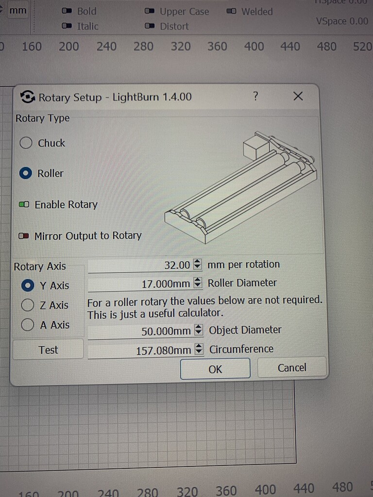 Rotary setup malfunction xTool LightBurn Software Forum