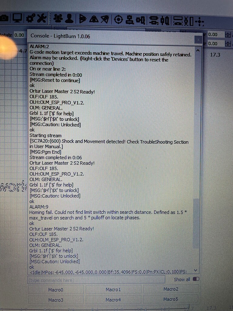 Ortur laser master 2 axis issue - Ortur Lasers - LightBurn