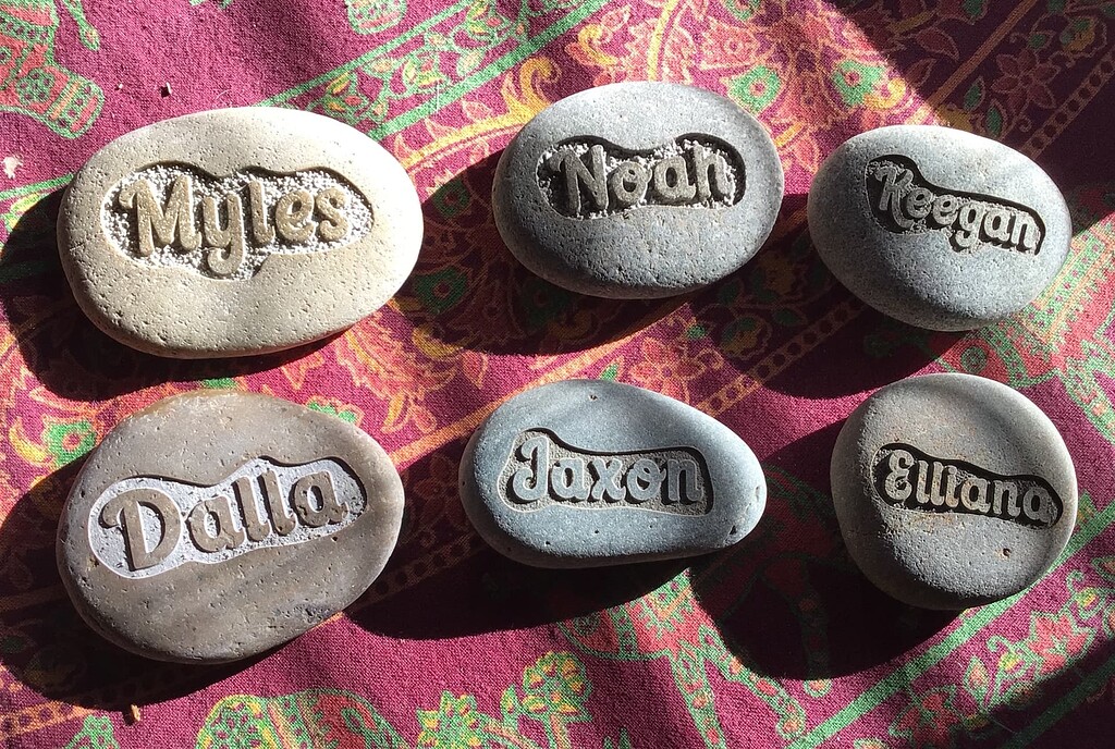 Engraved rocks for the kids - Finished Creations - LightBurn Software Forum