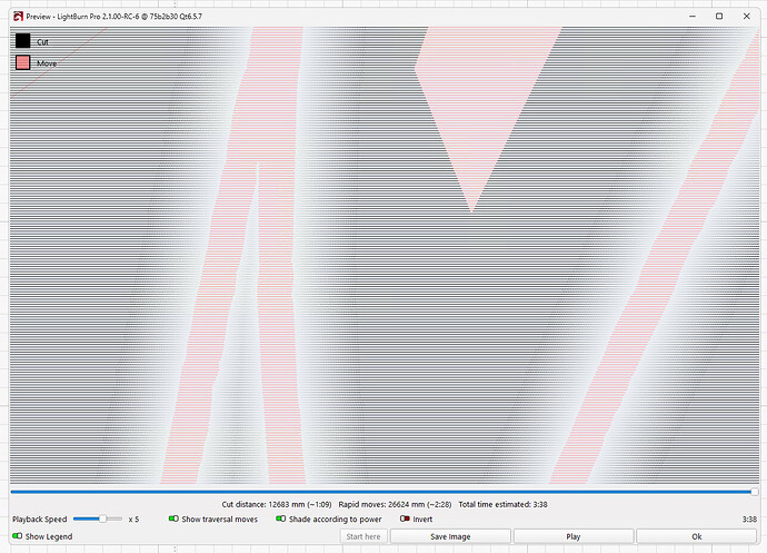 LightBurn - ramp vs. whitespace