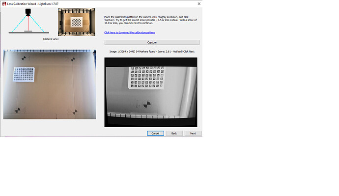 Camera Capture Lens Calibration