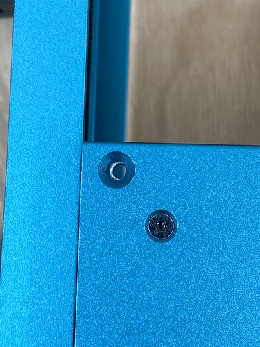 misplaced screw hole