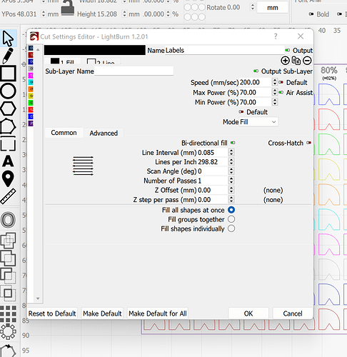 Lightburn resolution issue with Surface Pro 7+