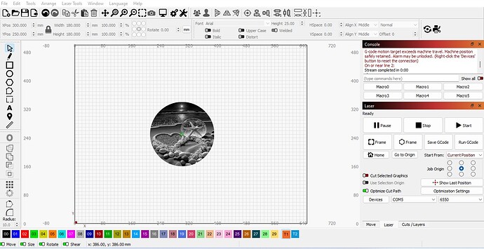Screenshot of lightburn