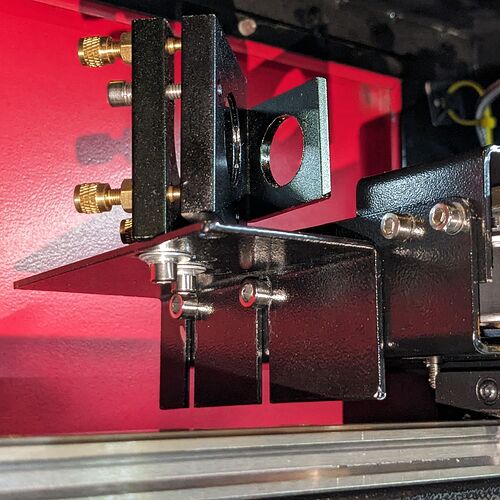 PXL_20230916_174035945 - OMTech CO2 Mirror 2 mount - realigned - YZ screws