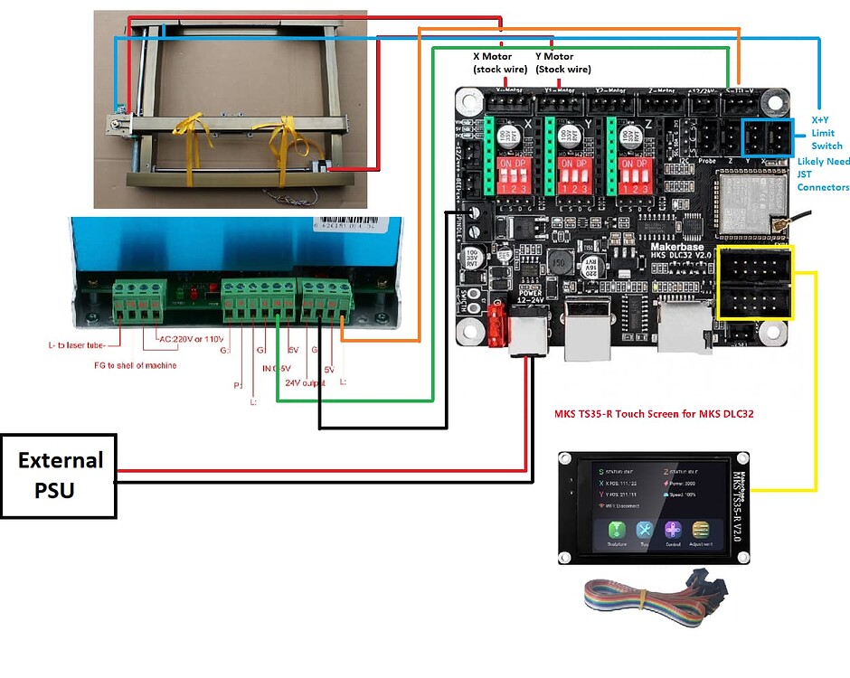 How Does This Wiring Setup Look For K40 + Mks Dlc32 2.1 - Community 