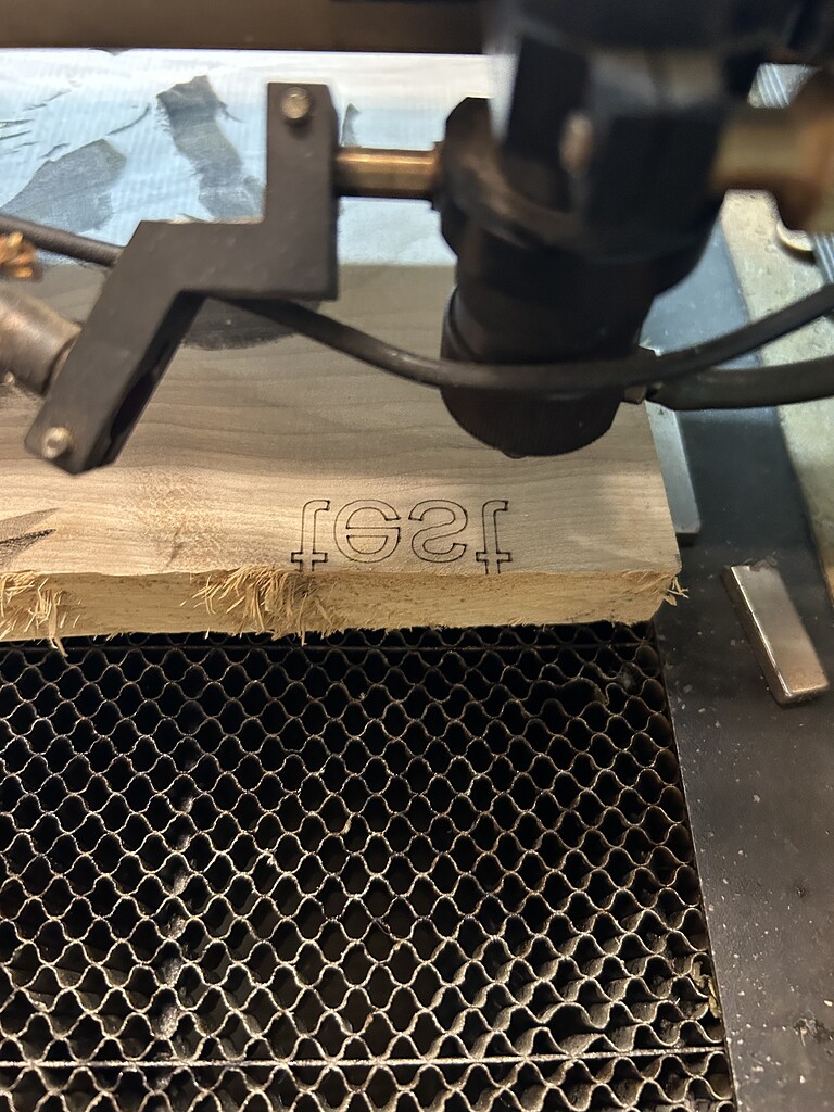 Recently updated but now engraving is upside down and backward