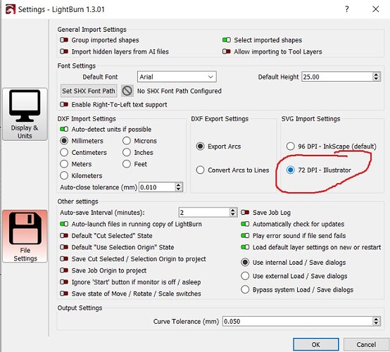 18 Change Inport Settings from 96 to 72 DPI to Correct Dimensions
