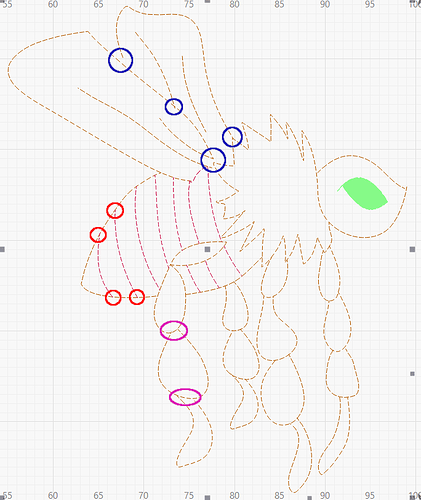LightBurn - Bee line drawing