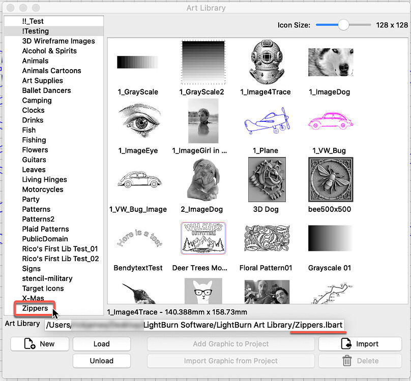Lightburn Software Library Multiple libraries open in a single instance of Lightburn open ...