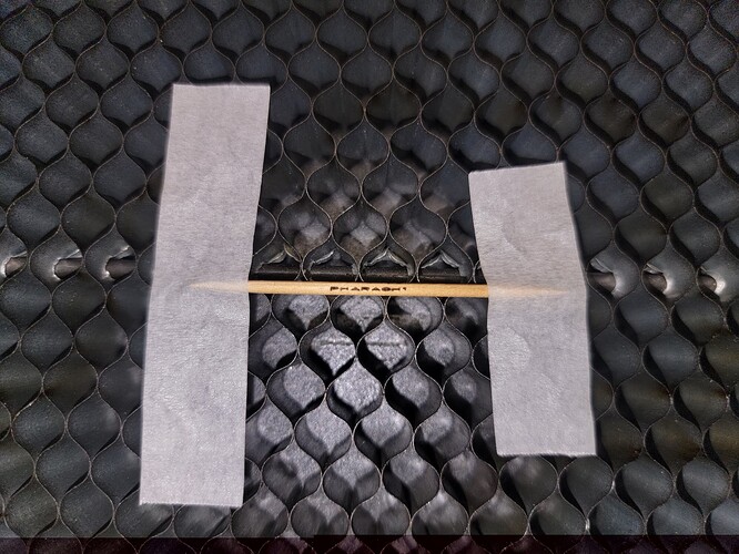 Toothpick after engraving