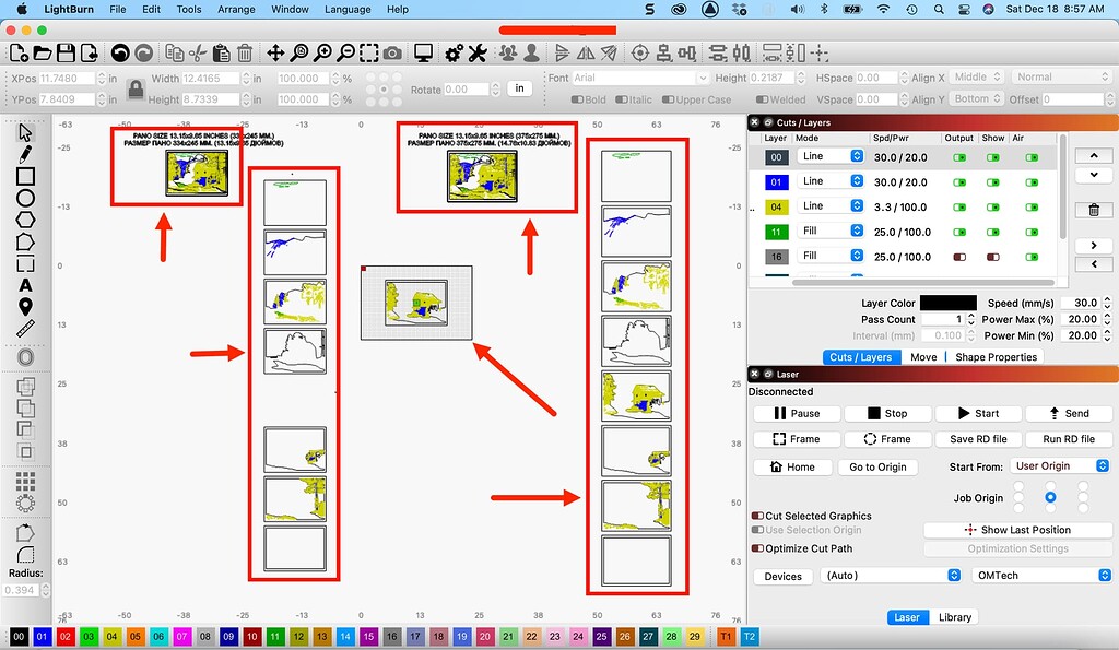 Lightburn Cutting Artwork That Is Off The Working Grid Lightburn Software Questions 