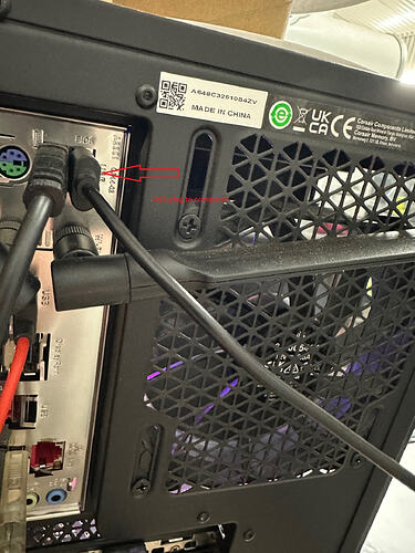 6 - USB connection to computer