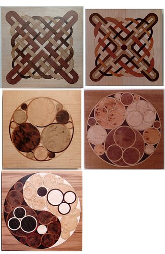 5 marquetry designs