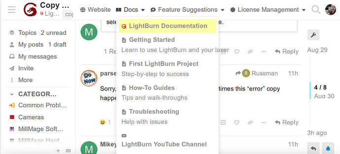 LightBurn - Forum Doc links