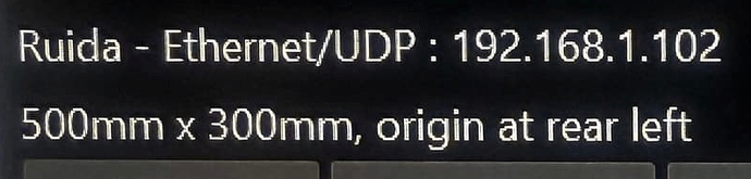 LightBurn - Ruida IP and origin