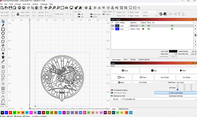 Screenshot project w_cut_layers