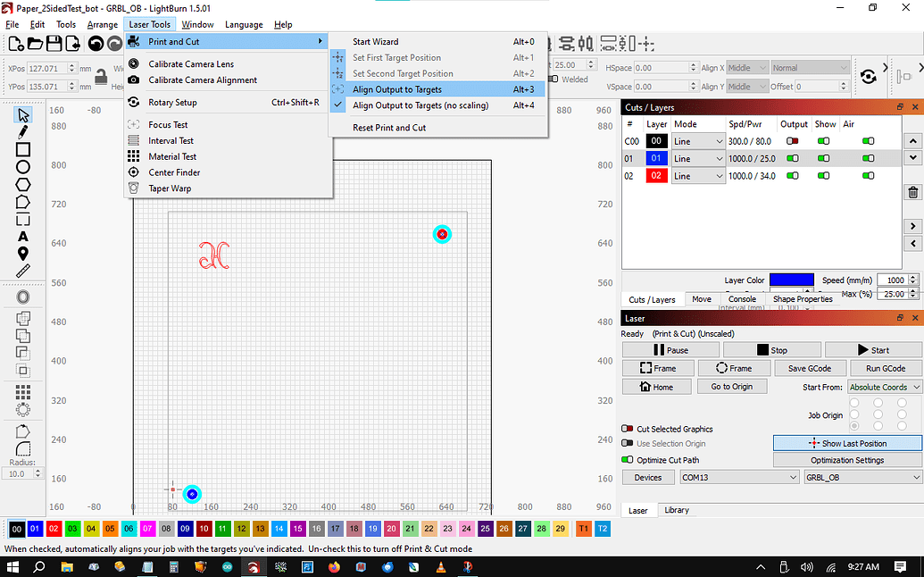 'Print and cut' 2-sided alignment error - LightBurn Software Questions ...