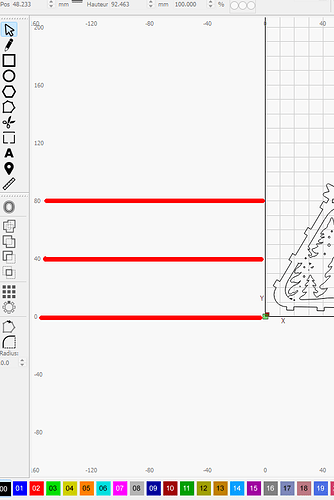 LightBurn workspace - zoom out