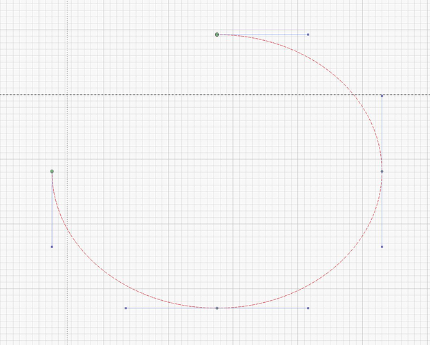 Circle to path with deleted arc