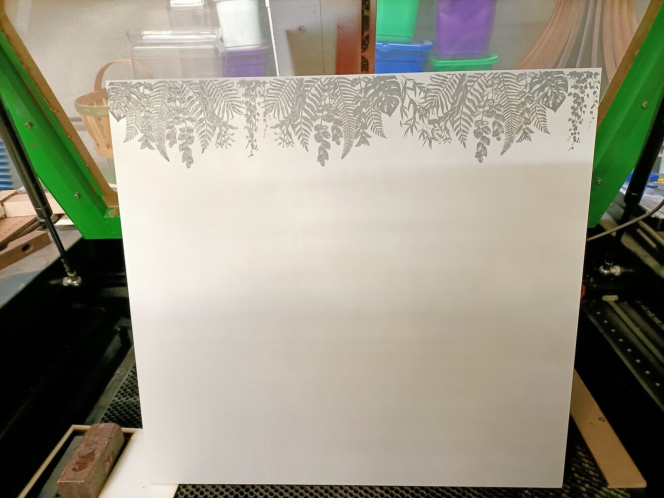 Gravure laser sur carrelage 15x15
