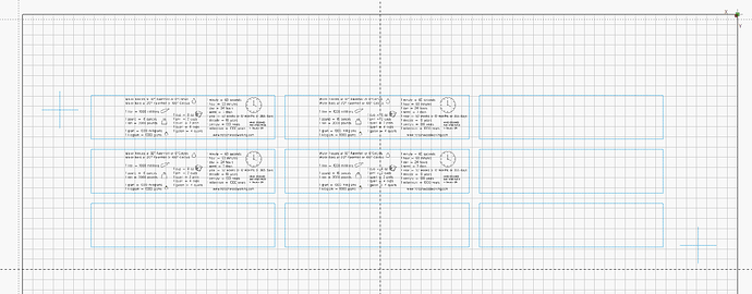 LightBurn - Cat ruler - template on LB workspace