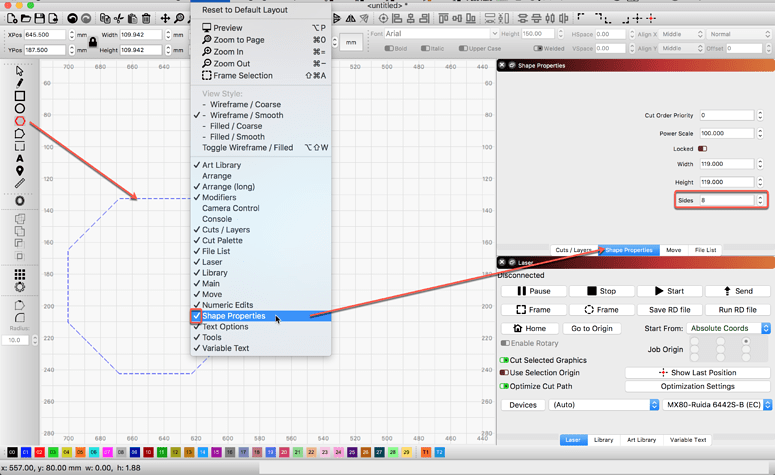 How to make an octogon - Tips and Tricks - LightBurn Software Forum