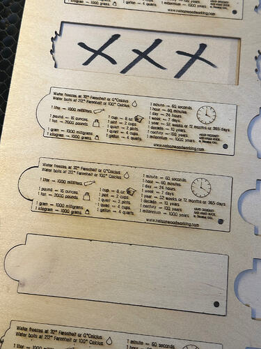 heavy burn back of ruler