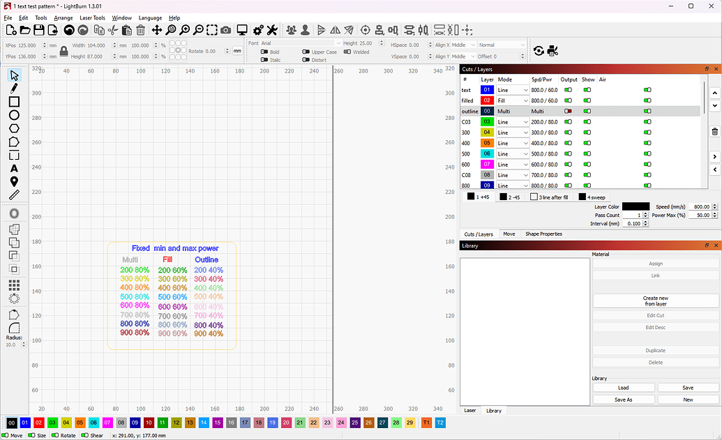 Ruida Software Power levels do not seem to be working as expected on OMTECH with Ruida ...