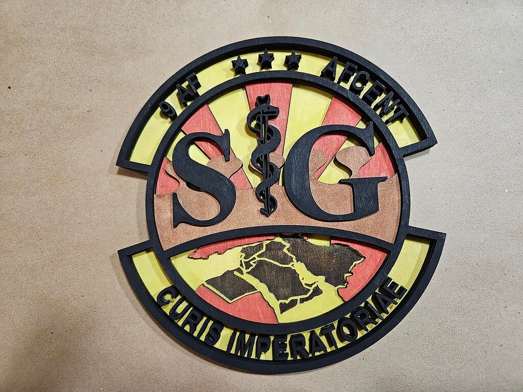 9 AF AFCENT Surgeon General - Finished Creations - LightBurn Software Forum, image size:1024x768