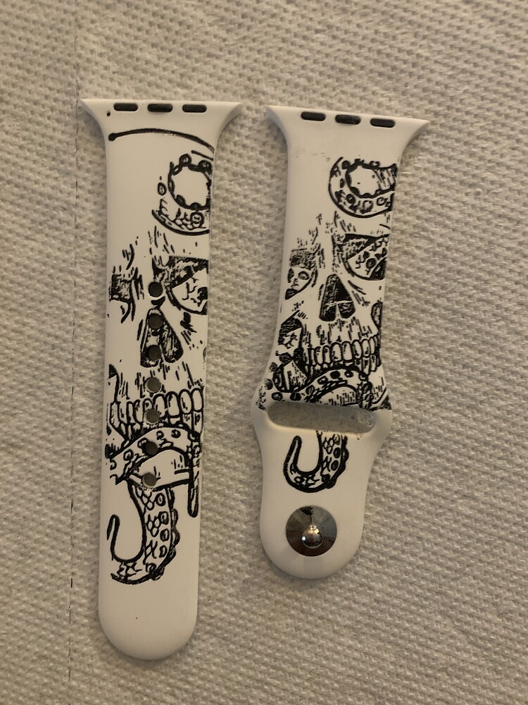 how to engrave silicone apple watch bands