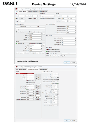 OMNI 1 Settings BACKUP