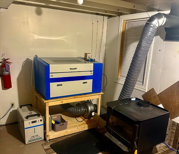 50W CO2 Laser setup